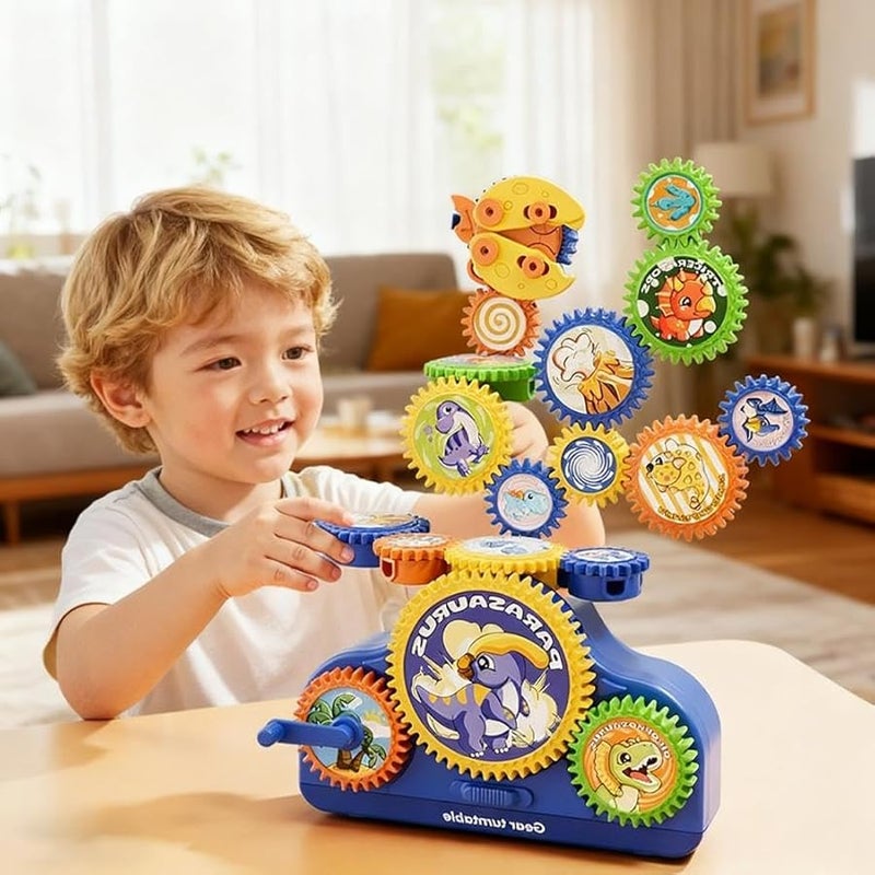 Space Educational STEM Building Blocks Electric Gear Playset Construction Toy Gift - Image 4